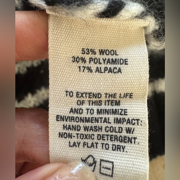 Alex Mill NORMANDIE STRIPE SWEATER XL Alpaca blend - Picture 9 of 9